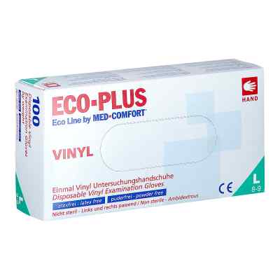 Eco-plus U.hands.vinyl unste non poudré L blanc (100 pièces)