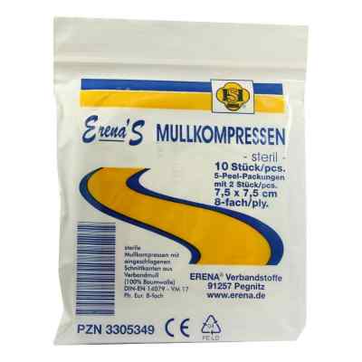 Erena compresses de gaze stériles 7,5x7,5 cm 8 plis (5x2 pièces)