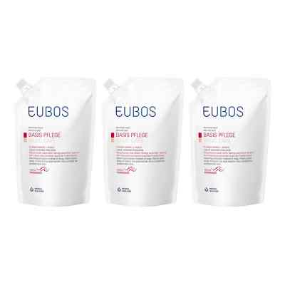 Eubos liquide rouge avec parfum frais, recharge (3 x 400 ml)