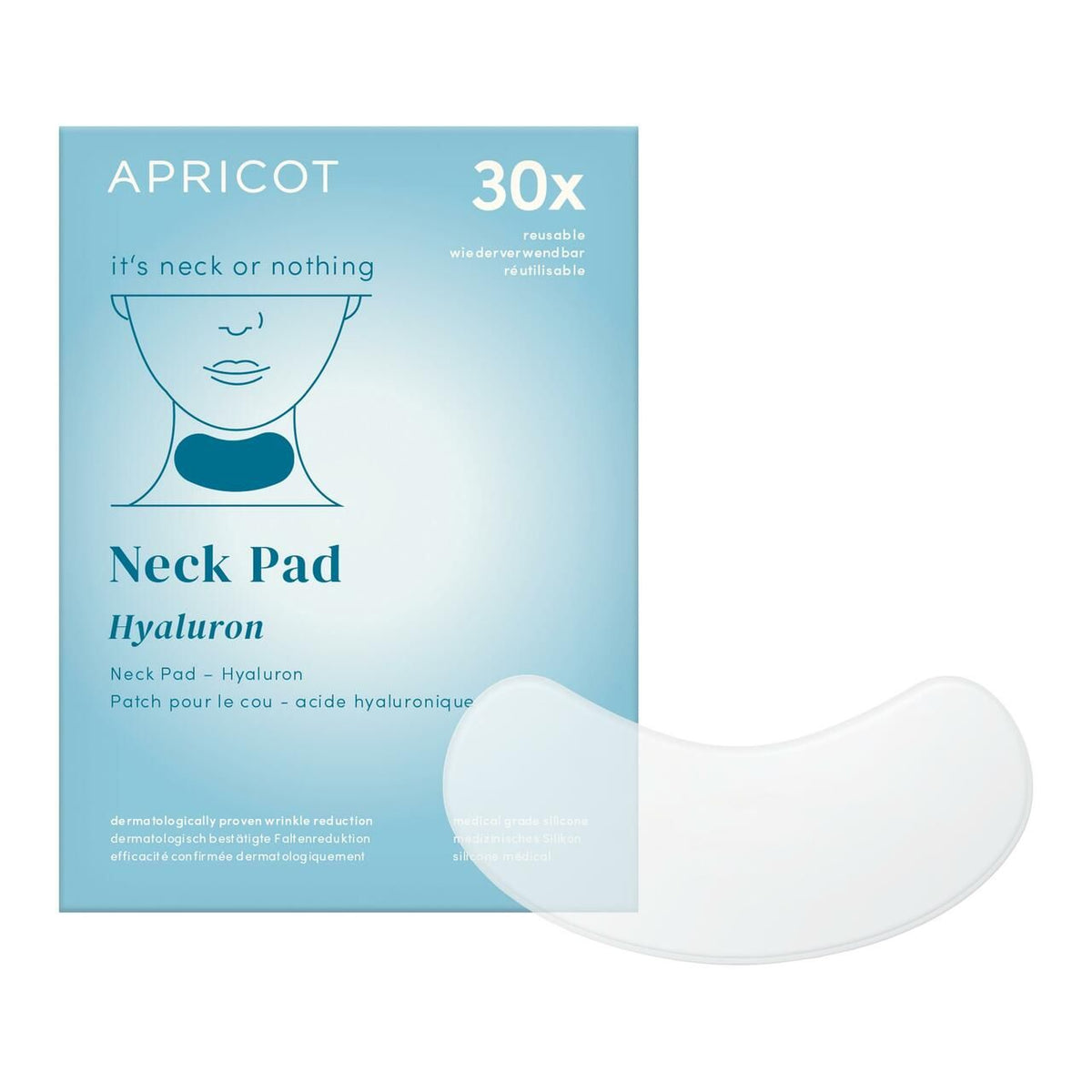 APRICOT coussinet réutilisable pour le cou à l'acide hyaluronique (1 pièce)