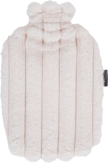 Fashy Bouillotte avec housse en peluche crème (2L)