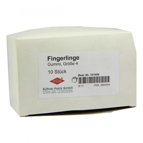 Büttner-Frank GmbH rubber finger cot size 4 transparent (10 pieces)