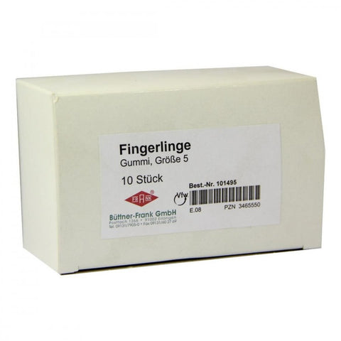 Büttner-Frank GmbH Rubber finger cot size 5 transparent (10 pieces)