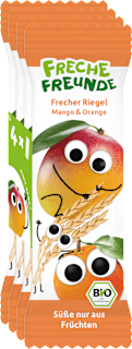 Freche Freunde barre aux fruits avec céréales mangue & orange dès 1 an (4x23 g), 92 g