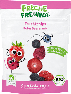 Freche Freunde Snack pour enfants chips de fruits mélange de baies rouges, dès 3 ans (10 g)