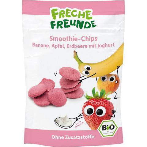 Freche Freunde Children's Snack Banana Apple Strawberry Yogurt Smoothie Chips, from 3 years (16 g)