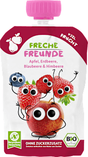 Freche Freunde Quetschie pomme, fraise, myrtille & framboise dès 6 mois (100 g)