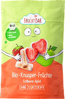 FruchtBar Snack croustillant aux fruits fraise et pomme, dès 3 ans (15 g)