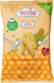 FruchtBar Snack pour enfants bâtonnets croquants maïs et fromage dès 12 mois (30 g)
