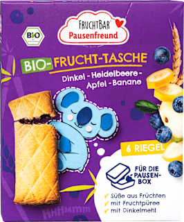 FruchtBar Pausenfreund poche de fruits, épeautre, myrtille, pomme, banane, dès 3 ans (6 x 22 g, 132 g)