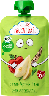 FruchtBar Quetschie poire, pomme & millet dès 6 mois (100 g)