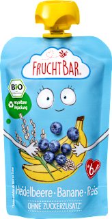 FruchtBar Purée myrtille, banane & riz dès 6 mois (100 g)