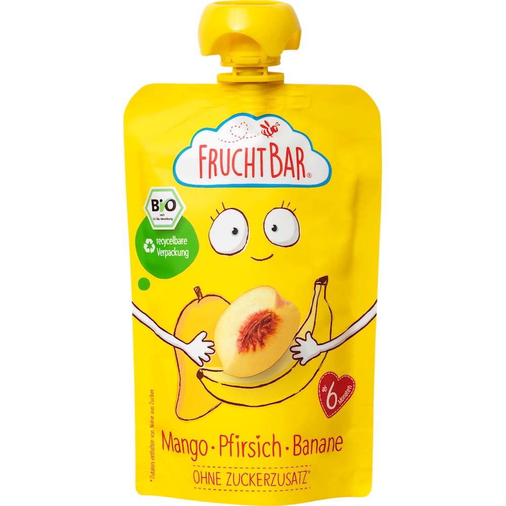 FruchtBar Quetschie mangue pêche banane dès 6 mois (100 g)