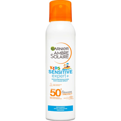 Garnier Ambre Solaire spray solaire aérosol enfants sensible expert+ anti-sable FPS 50+ (150 ml)