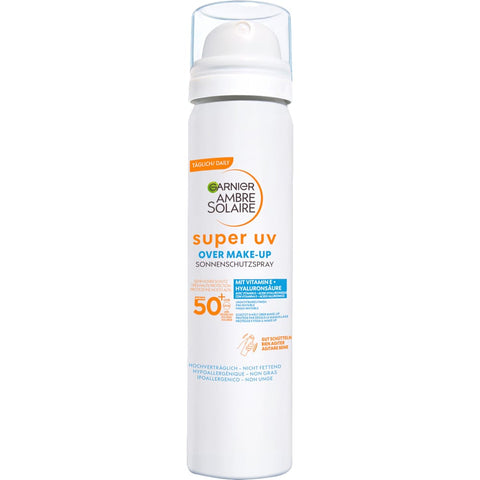 Garnier Ambre Solaire super UV spray solaire visage sur maquillage SPF 50+ (75 ml)