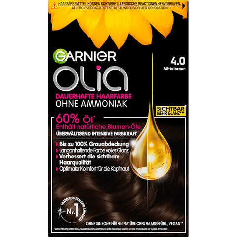 Garnier Olia hair color 4.0 medium brown (1 piece)