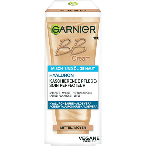 Garnier SkinActive BB Cream All-in-One Mattifying Care Medium Shade SPF 25, 50 ml