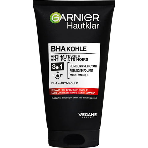 Garnier Skin Active 3-in-1 Charcoal Anti-Blackhead Cleansing Gel (150 ml)
