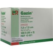 Gazin split gauze swabs 7.5x7.5 cm 8-ply sterile (50x2 pieces)