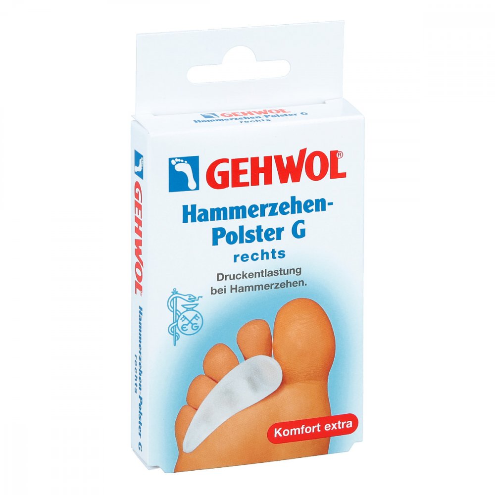 Gehwol Coussinet en gel polymère pour orteils en marteau G droit (1 pièce)