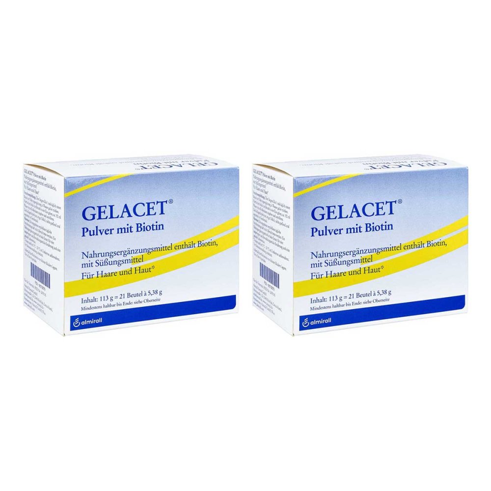 Gelacet poudre avec biotine en sachet (2x21 pièces)