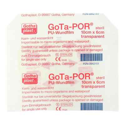 Gota-por Pansement en film PU 10x6 cm stérile (1 pièce)
