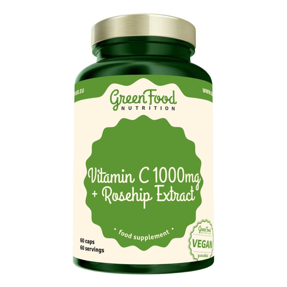 GreenFood Nutrition Vitamine C1000 + extrait d'églantier (60 gélules)