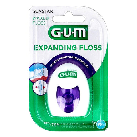 GUM Expanding Floss lightly waxed, expanding effect (30 m)