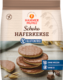 Hammermühle biscuits à l'avoine, chocolat au lait, sans gluten (100 g)