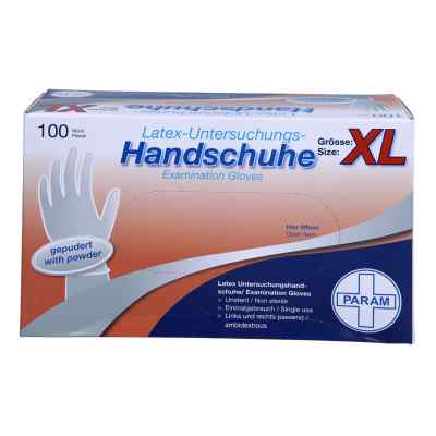 Param gants jetables en latex poudré XL (100 pièces)