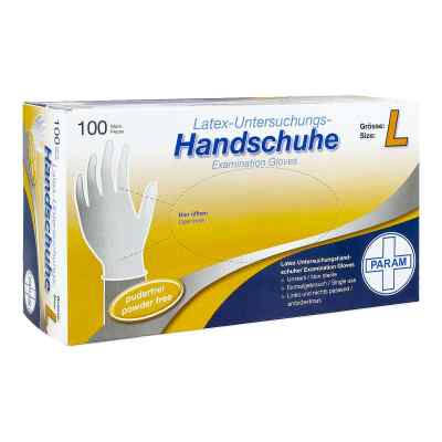 Param gants jetables en latex sans poudre L (100 pièces)