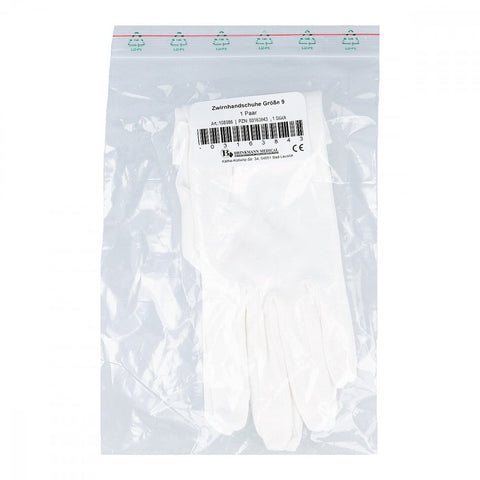 Brinkmann Cotton yarn gloves size 9 white (2 pieces)