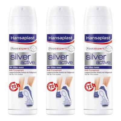 Hansaplast Spray pour pieds Silver Active (3x150 ml)