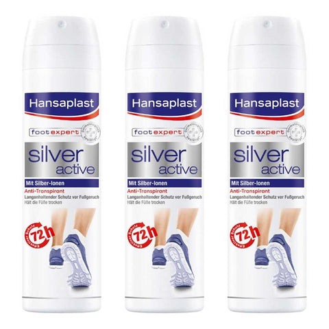 Hansaplast Silver Active Foot Spray (3x150 ml)