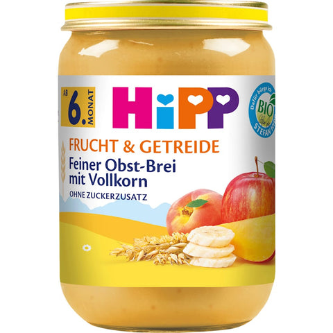 HiPP Fruit & céréales purée de fruits fine avec céréales complètes dès le 6e mois (190 g)