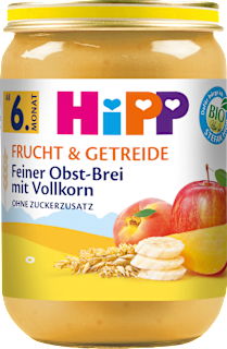 HiPP Fruit & céréales purée de fruits fine avec céréales complètes dès le 6e mois (190 g)