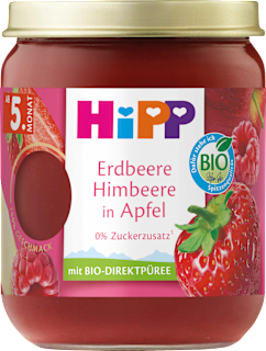 HiPP Fruits fraise framboise dans pomme dès 5 mois (160 g)