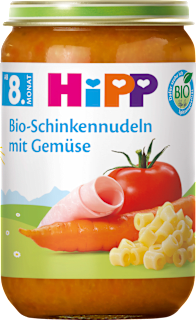 HiPP Menu pâtes au jambon et légumes dès le 8e mois (220 g)