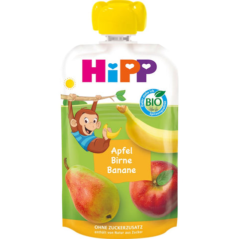 HiPP Hippis gourde de fruits pomme-poire-banane dès 1 an (100 g)