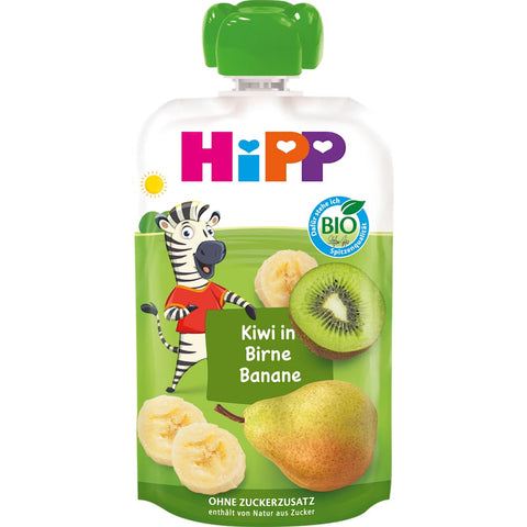HiPP Fruit Pouch Kiwi, Pear and Banana from 1 year (100 g)