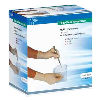 Höga Compresses stériles 10x10 cm 8 plis (25x2 pièces)