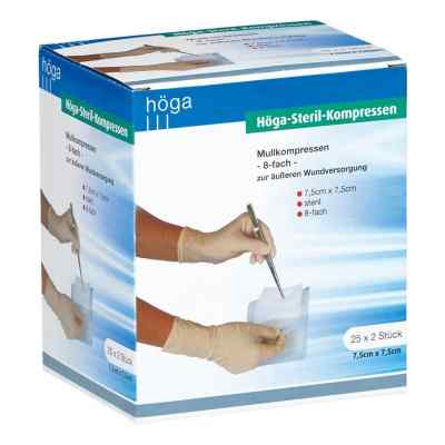 Höga compresses stériles 7,5x7,5 cm 8 plis (25x2 pièces)