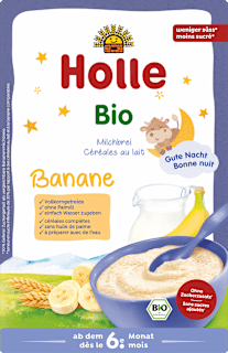 Holle Bouillie du soir au lait et à la banane dès le 6e mois (250 g)