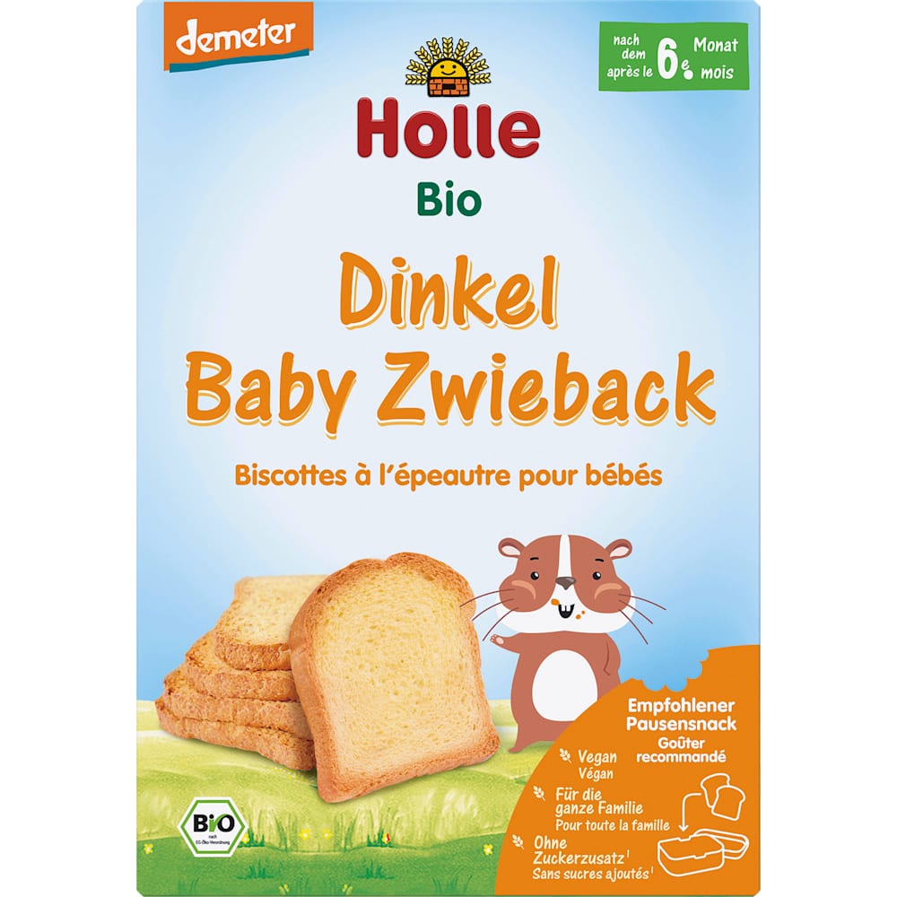 Holle Snack bébé biscotte à l'épeautre dès le 7ème mois (200 g)