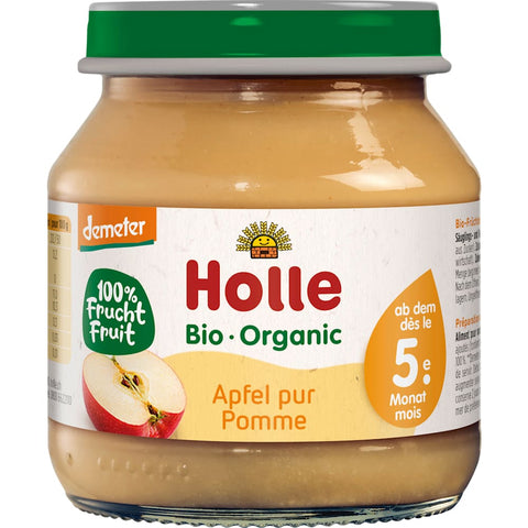Holle fruits pomme pure après le 4ème mois (125 g)