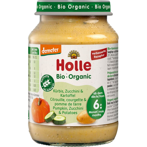 Holle Légumes pommes de terre, courge et courgette dès le 6e mois (190 g)