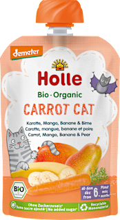 Holle Quetschie Carrot Cat carotte, mangue, banane & poire dès 6 mois (100 g)