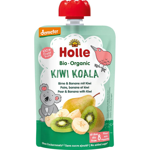 Holle Purée en sachet Kiwi Koala, poire & banane avec kiwi, dès 8 mois (100 g)