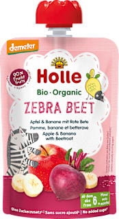 Holle Gourde Zebra Beet pomme, banane & betterave rouge dès 6 mois (100 g)