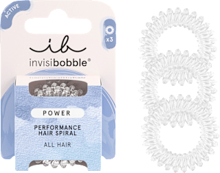 invisibobble élastique à cheveux Power Crystal Clear (3 pièces)